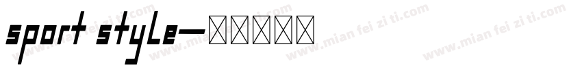 sport style字体转换